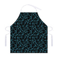 Black And Blue Geometric Mosaic Print Adjustable Apron