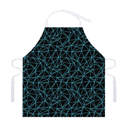 Black And Blue Geometric Mosaic Print Adjustable Apron