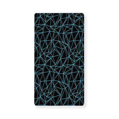 Black And Blue Geometric Mosaic Print Baby Crib Sheet