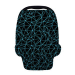 Black And Blue Geometric Mosaic Print Baby Seat Cover