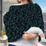 Black And Blue Geometric Mosaic Print Baby Seat Cover