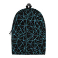 Black And Blue Geometric Mosaic Print School Backpack