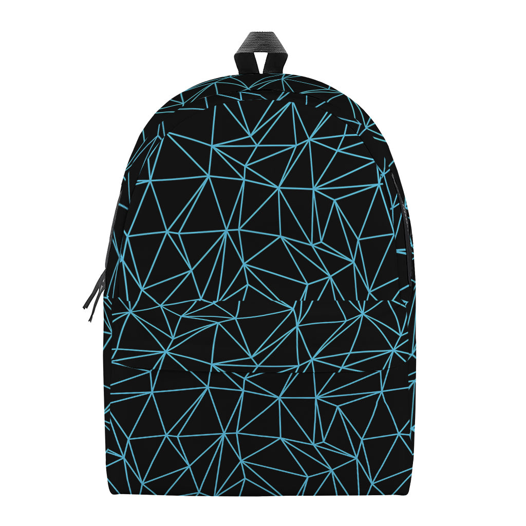 Black And Blue Geometric Mosaic Print Backpack