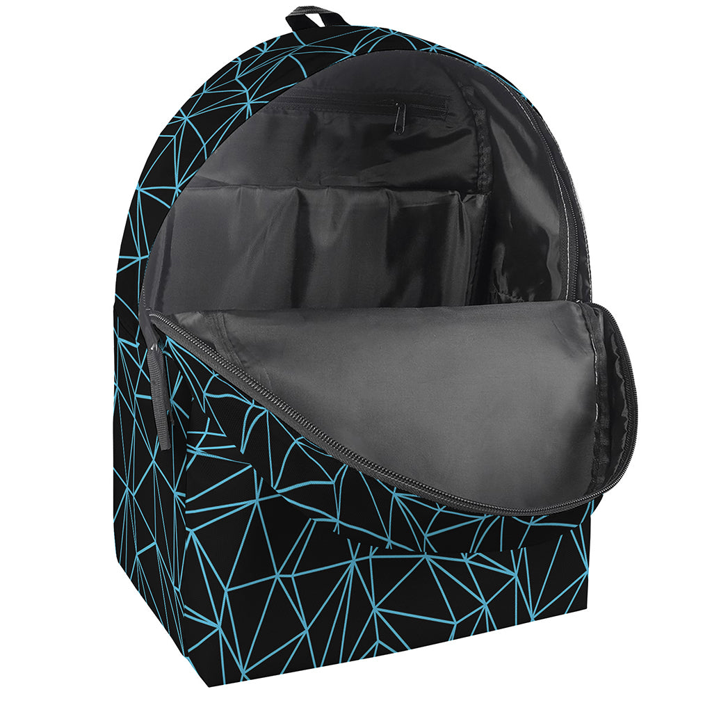 Black And Blue Geometric Mosaic Print Backpack