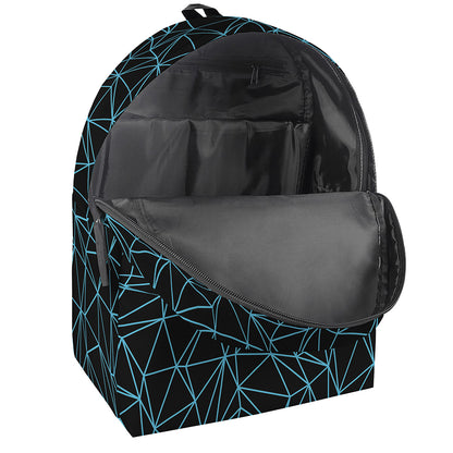Black And Blue Geometric Mosaic Print Backpack