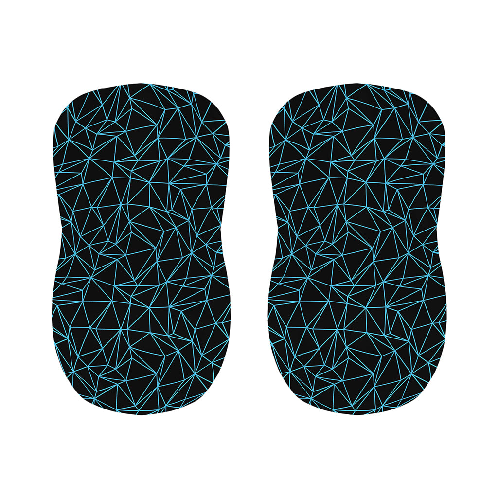 Black And Blue Geometric Mosaic Print Bar Stool Covers