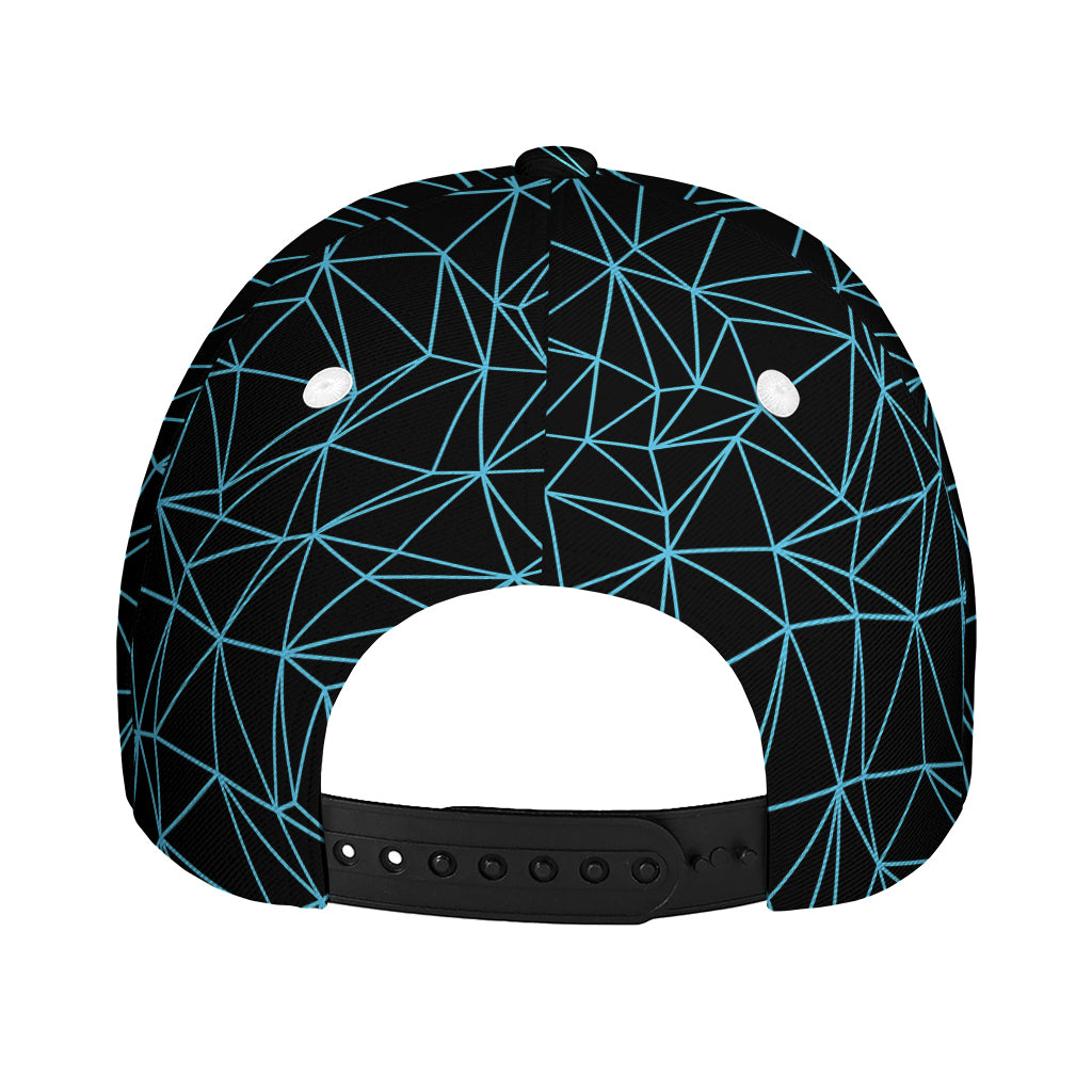Black And Blue Geometric Mosaic Print Baseball Cap