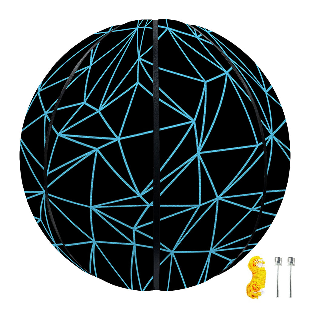 Black And Blue Geometric Mosaic Print Basketball