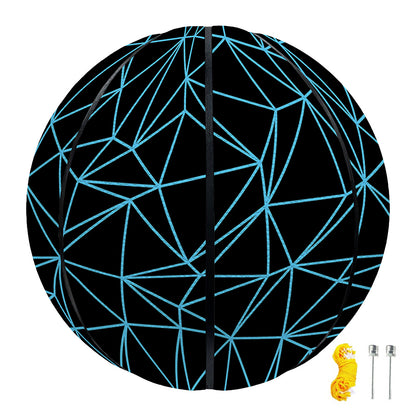 Black And Blue Geometric Mosaic Print Basketball