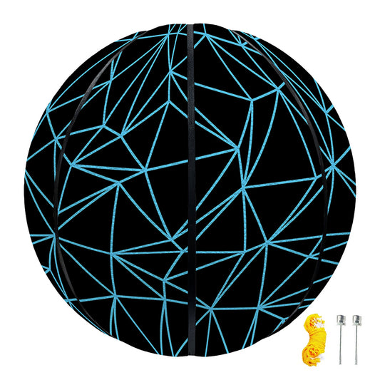 Black And Blue Geometric Mosaic Print Basketball