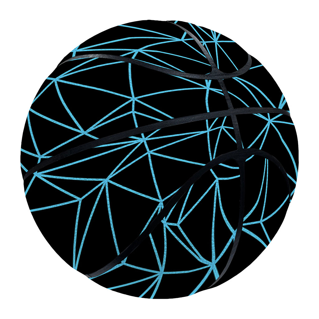 Black And Blue Geometric Mosaic Print Basketball