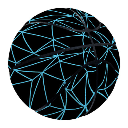 Black And Blue Geometric Mosaic Print Basketball