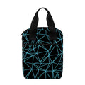 Black And Blue Geometric Mosaic Print Bible Tote Bag