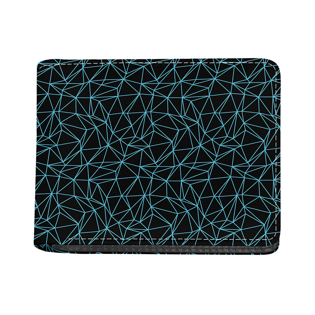 Black And Blue Geometric Mosaic Print Bifold Wallet