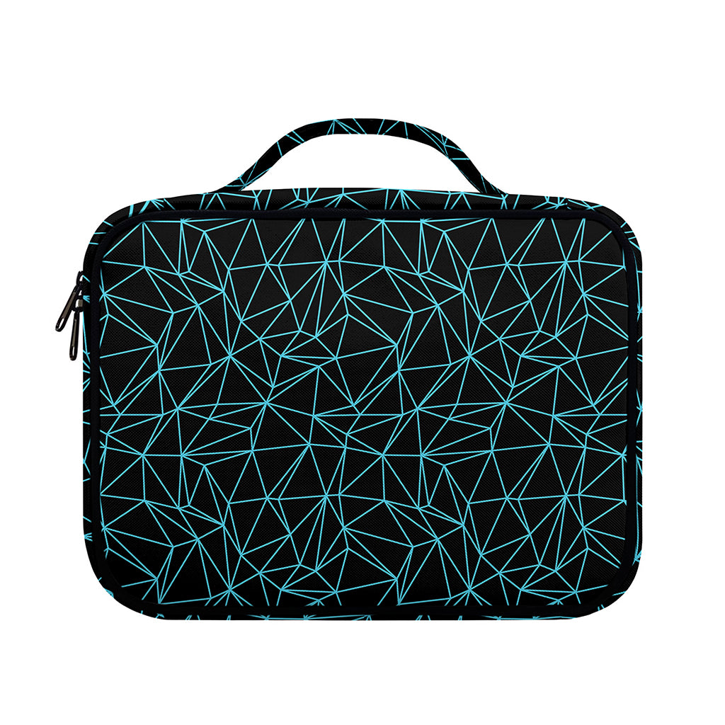 Black And Blue Geometric Mosaic Print Briefcase Bible Bag