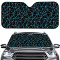 Black And Blue Geometric Mosaic Print Car Windshield Sun Shade