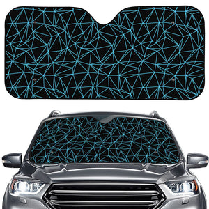 Black And Blue Geometric Mosaic Print Car Windshield Sun Shade