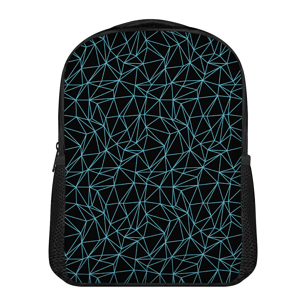 Black And Blue Geometric Mosaic Print Casual Backpack