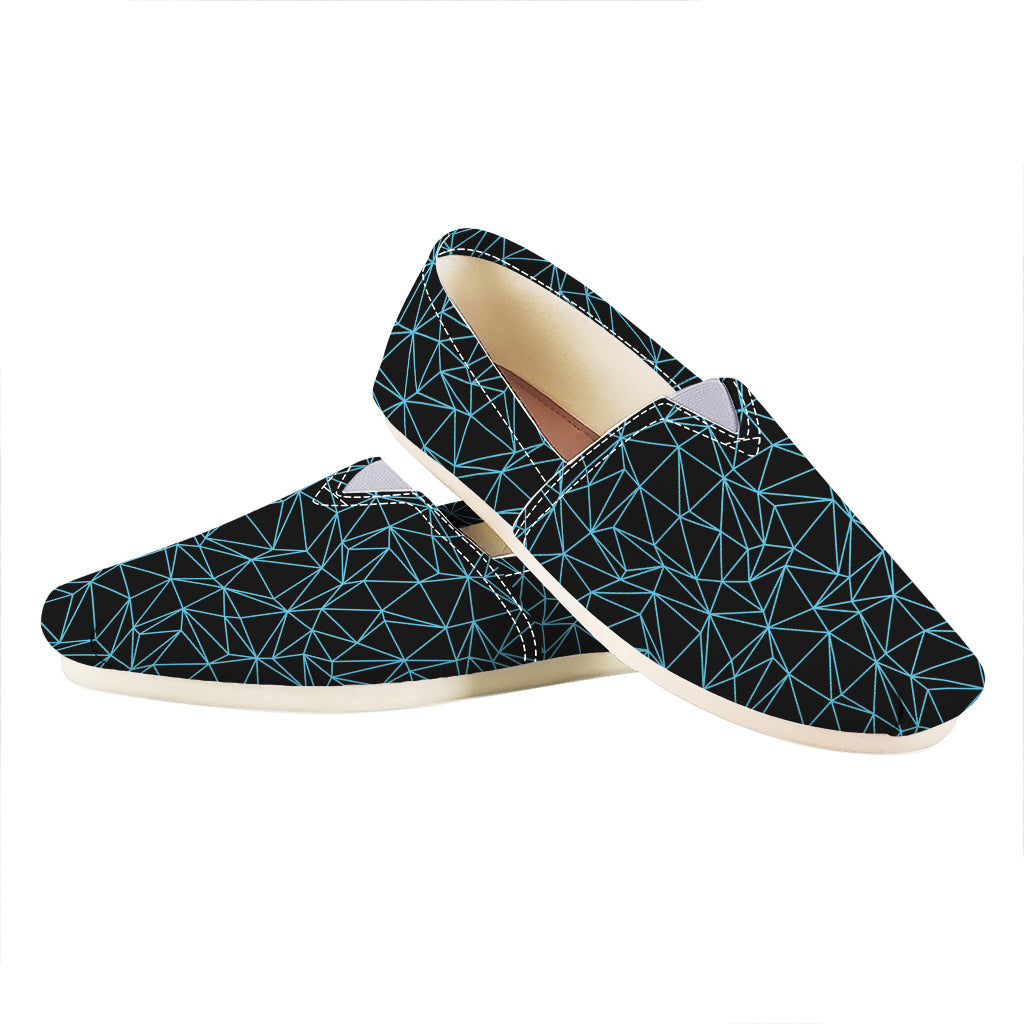 Black And Blue Geometric Mosaic Print Casual Shoes