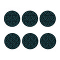 Black And Blue Geometric Mosaic Print Coaster Set