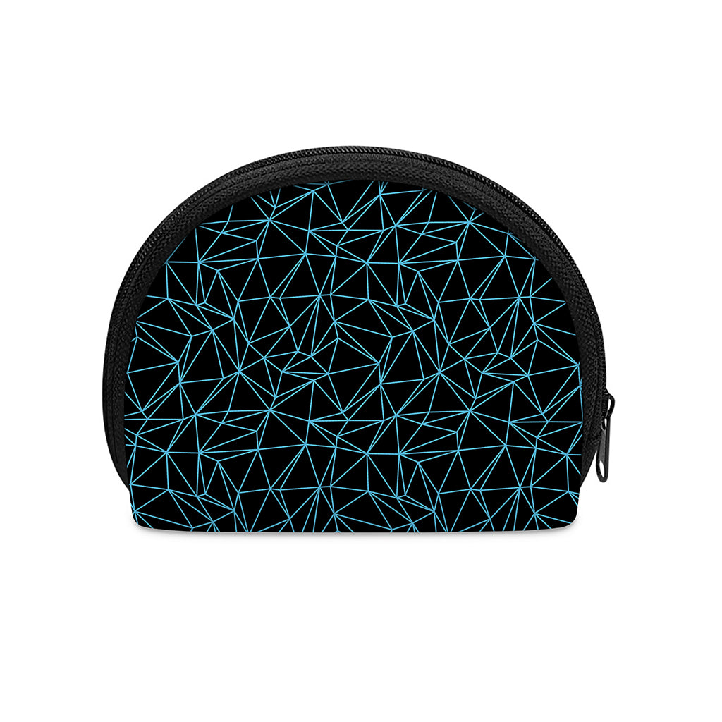 Black And Blue Geometric Mosaic Print Coin Purse