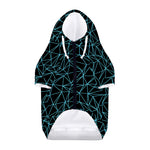 Black And Blue Geometric Mosaic Print Dog Zip Up Hoodie
