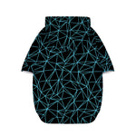 Black And Blue Geometric Mosaic Print Dog Zip Up Hoodie