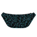 Black And Blue Geometric Mosaic Print Fanny Pack