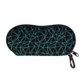 Black And Blue Geometric Mosaic Print Glasses Case