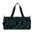 Black And Blue Geometric Mosaic Print Gym Bag