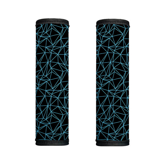 Black And Blue Geometric Mosaic Print Handle Covers