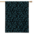 Black And Blue Geometric Mosaic Print House Flag