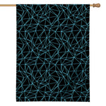 Black And Blue Geometric Mosaic Print House Flag
