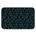 Black And Blue Geometric Mosaic Print Indoor Door Mat
