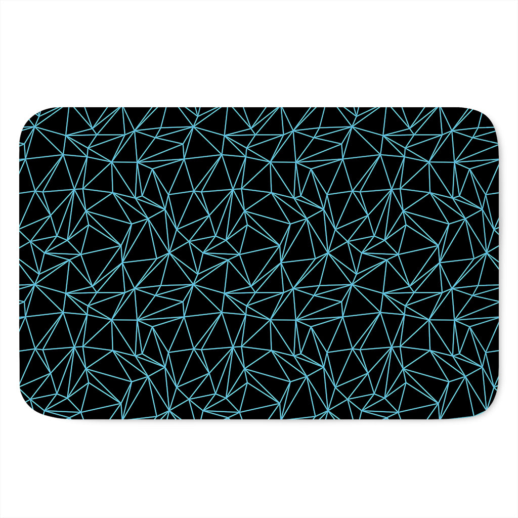 Black And Blue Geometric Mosaic Print Indoor Door Mat