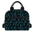 Black And Blue Geometric Mosaic Print Insulated Lunch Bag