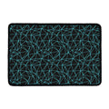 Black And Blue Geometric Mosaic Print Kitchen Mat