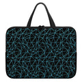 Black And Blue Geometric Mosaic Print Laptop Sleeve With Handle