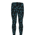 Black And Blue Geometric Mosaic Print Men's Leggings