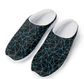 Black And Blue Geometric Mosaic Print Mesh Casual Shoes