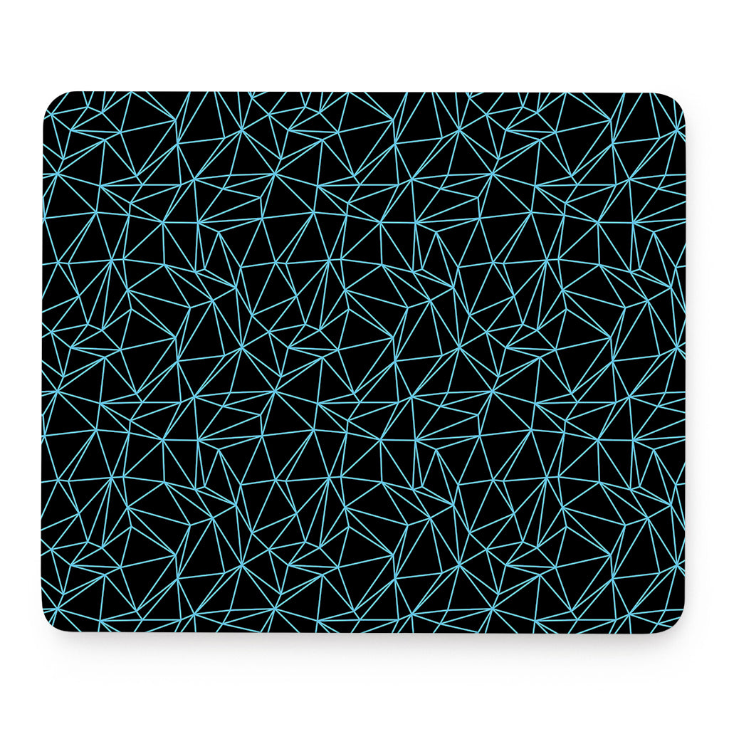 Black And Blue Geometric Mosaic Print Mouse Pad