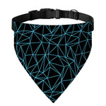 Black And Blue Geometric Mosaic Print Over The Collar Dog Bandana