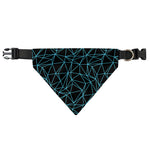 Black And Blue Geometric Mosaic Print Over The Collar Dog Bandana
