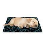 Black And Blue Geometric Mosaic Print Pet Cooling Mat Cover