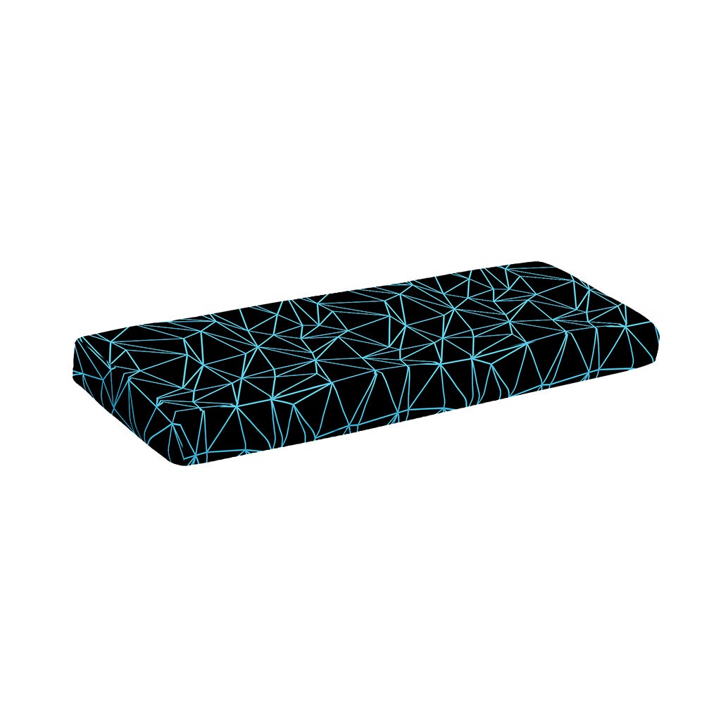 Black And Blue Geometric Mosaic Print Piano Keyboard Cover