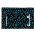 Black And Blue Geometric Mosaic Print Placemat
