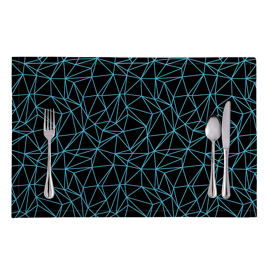 Black And Blue Geometric Mosaic Print Placemat