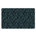 Black And Blue Geometric Mosaic Print Polyester Doormat