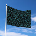 Black And Blue Geometric Mosaic Print Polyester Flag