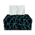Black And Blue Geometric Mosaic Print Rectangle Tissue Box Cover